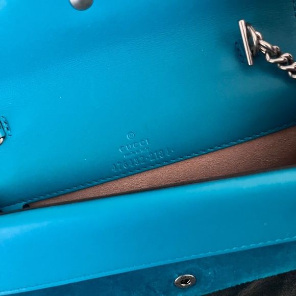 Gucci Teal Velvet Super Mini Dionysus Crossbody - Picture 3 of 5